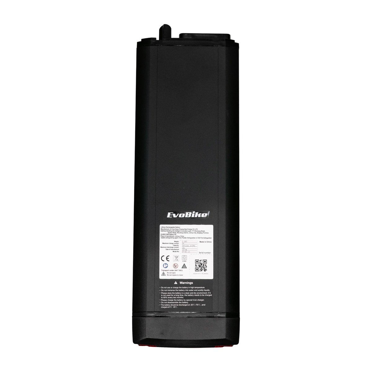 Litiumbatteri 36V 12,0Ah til Evobike Classic og ECO 2023 for bagasjebrett