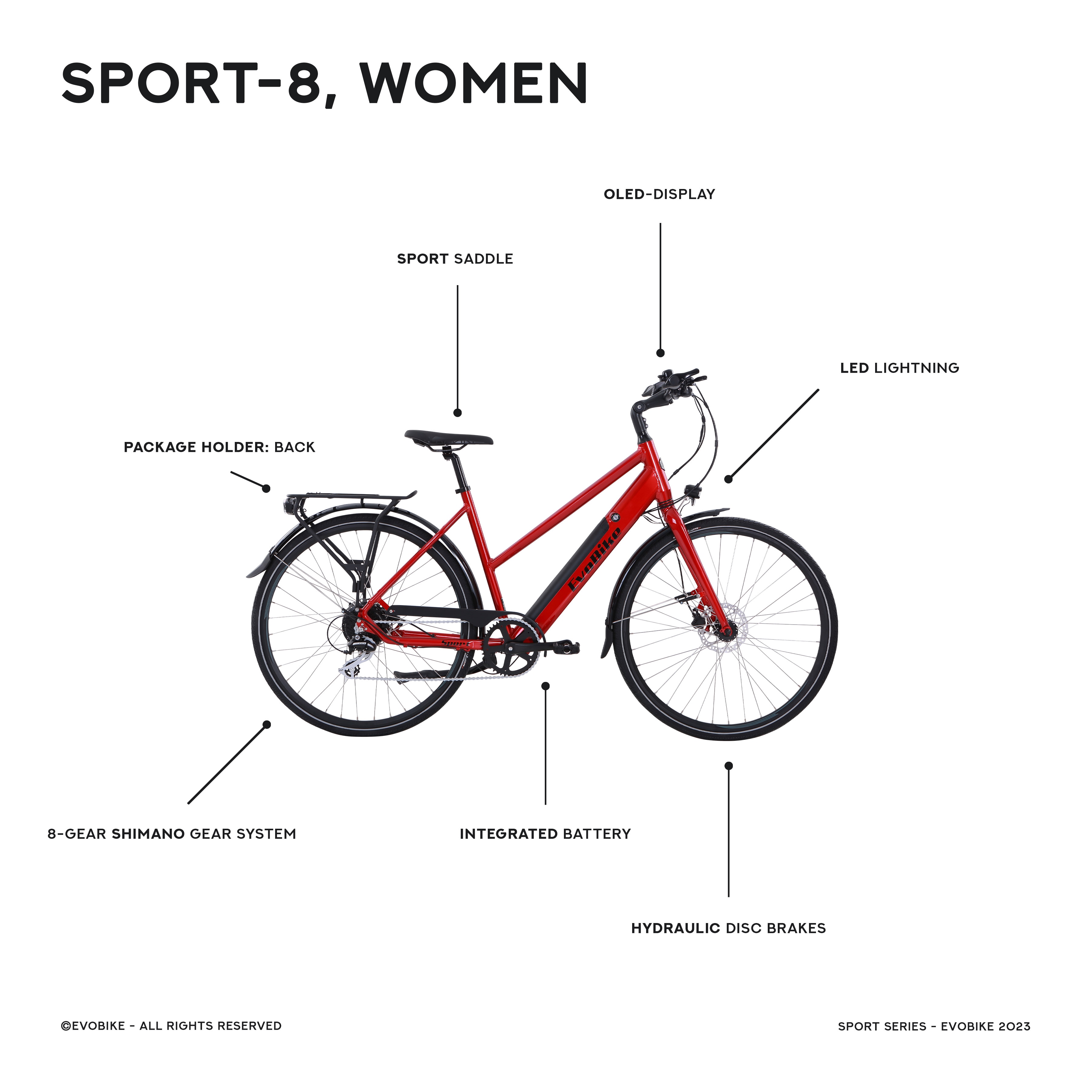 Evobike SPORT-8 - Dame